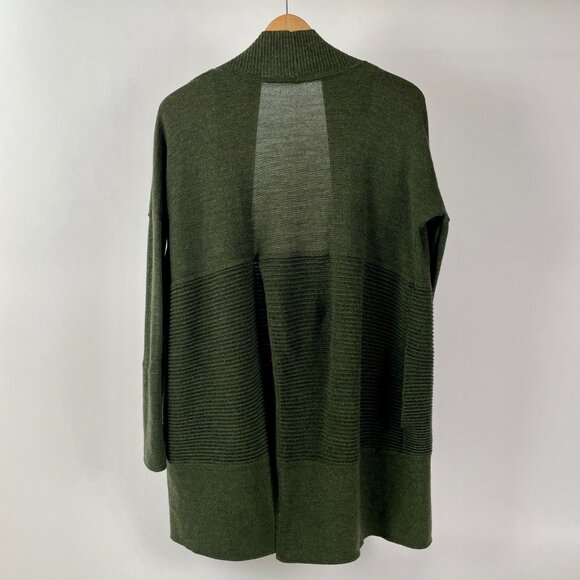Lululemon Merino Wool Sit In Lotus Wrap II, Heathered Dark Olive, Size 4 - Picture 2 of 9